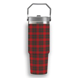 ScotsTee Shop Scottish McIntosh Red Modern Tartan Flip Straw Tumbler 20oz 30oz