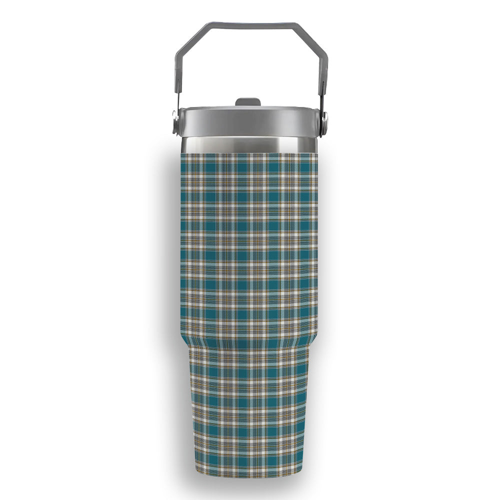 ScotsTee Shop Scottish Livingstone Dress Ancient Tartan Flip Straw Tumbler 20oz 30oz