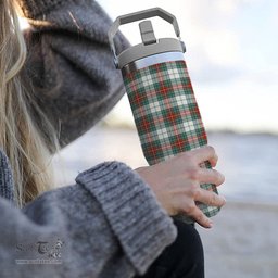ScotsTee Shop Scottish MacBeth Dress  Ancient Tartan Flip Straw Tumbler 20oz 30oz