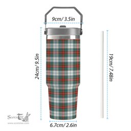 ScotsTee Shop Scottish MacBeth Dress  Ancient Tartan Flip Straw Tumbler 20oz 30oz