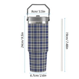 ScotsTee Shop Scottish Hannay Tartan Flip Straw Tumbler 20oz 30oz