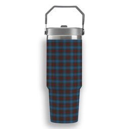 ScotsTee Shop Scottish Stewart Royal Blue Tartan Flip Straw Tumbler 20oz 30oz