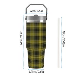 ScotsTee Shop Scottish Yamaguchi Tsutomu Tartan Flip Straw Tumbler 20oz 30oz