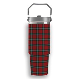 ScotsTee Shop Scottish MacLaine of Lochbuie Coburn Tartan Flip Straw Tumbler 20oz 30oz