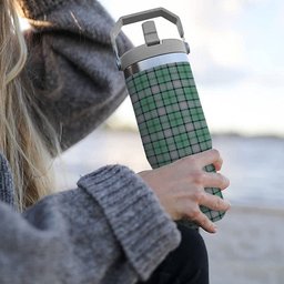ScotsTee Shop Scottish Kelly of Sleat Hunting Ancient Tartan Flip Straw Tumbler 20oz 30oz