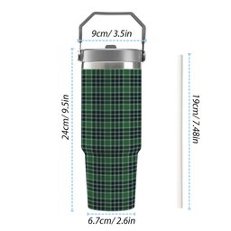 ScotsTee Shop Scottish MacDonald Lord of the Isles Hunting Modern Tartan Flip Straw Tumbler 20oz 30oz