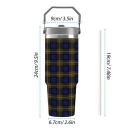 ScotsTee Shop Scottish Muir Tartan Flip Straw Tumbler 20oz 30oz