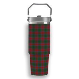 ScotsTee Shop Scottish MacPhail Blue Bands Tartan Flip Straw Tumbler 20oz 30oz