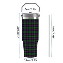 ScotsTee Shop Scottish Martin Hunting Tartan Flip Straw Tumbler 20oz 30oz