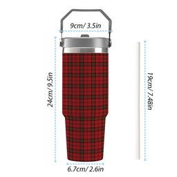 ScotsTee Shop Scottish MacQuarrie 6 Tartan Flip Straw Tumbler 20oz 30oz