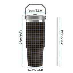 ScotsTee Shop Scottish MacKay Weathered Tartan Flip Straw Tumbler 20oz 30oz