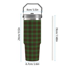 ScotsTee Shop Scottish MacFie Hunting Ancient Tartan Flip Straw Tumbler 20oz 30oz