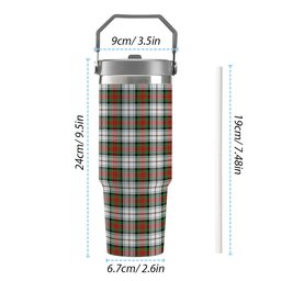 ScotsTee Shop Scottish McDuff Dress Ancient Tartan Flip Straw Tumbler 20oz 30oz