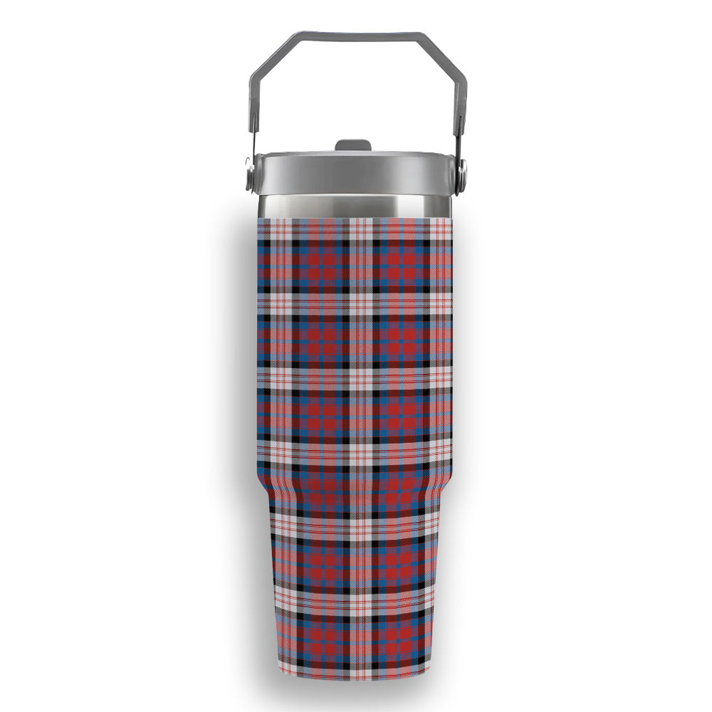 ScotsTee Shop Scottish MacDonald Dress Irish Ancient Tartan Flip Straw Tumbler 20oz 30oz