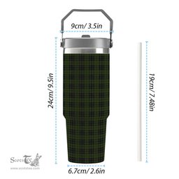 ScotsTee Shop Scottish McLean Hunting Tartan Flip Straw Tumbler 20oz 30oz