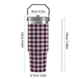 ScotsTee Shop Scottish McPherson Hunting Modern Tartan Flip Straw Tumbler 20oz 30oz