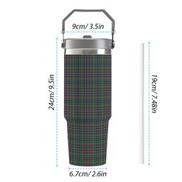 ScotsTee Shop Scottish Russell Old Ancient Tartan Flip Straw Tumbler 20oz 30oz