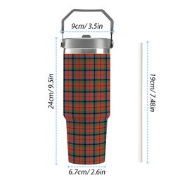 ScotsTee Shop Scottish MacNaughton Ancient Tartan Flip Straw Tumbler 20oz 30oz