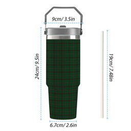 ScotsTee Shop Scottish Skene or Tribe of Mar Tartan Flip Straw Tumbler 20oz 30oz
