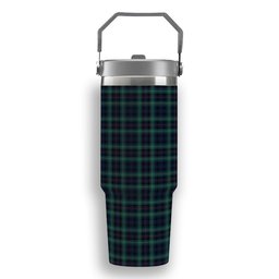 ScotsTee Shop Scottish Stevenson Hunting Modern Tartan Flip Straw Tumbler 20oz 30oz