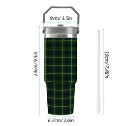 ScotsTee Shop Scottish MacArthur Modern Tartan Flip Straw Tumbler 20oz 30oz