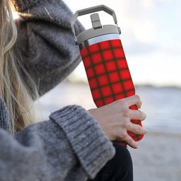 ScotsTee Shop Scottish MacDonald of Sleat SC Tartan Flip Straw Tumbler 20oz 30oz
