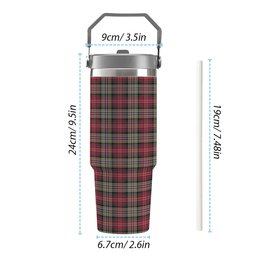 ScotsTee Shop Scottish Lasting Tartan Flip Straw Tumbler 20oz 30oz