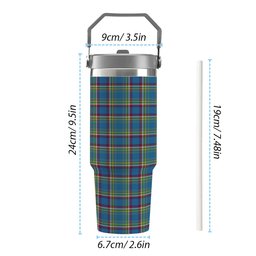 ScotsTee Shop Scottish Yukon Tartan Flip Straw Tumbler 20oz 30oz