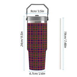 ScotsTee Shop Scottish McIntyre Modern Tartan Flip Straw Tumbler 20oz 30oz
