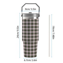 ScotsTee Shop Scottish MacPherson Dress Ancient Tartan Flip Straw Tumbler 20oz 30oz