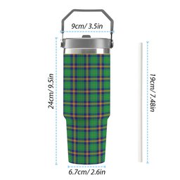 ScotsTee Shop Scottish New Mexico Tartan Flip Straw Tumbler 20oz 30oz