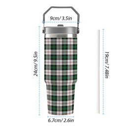 ScotsTee Shop Scottish Ross Arisaid Ancient Tartan Flip Straw Tumbler 20oz 30oz