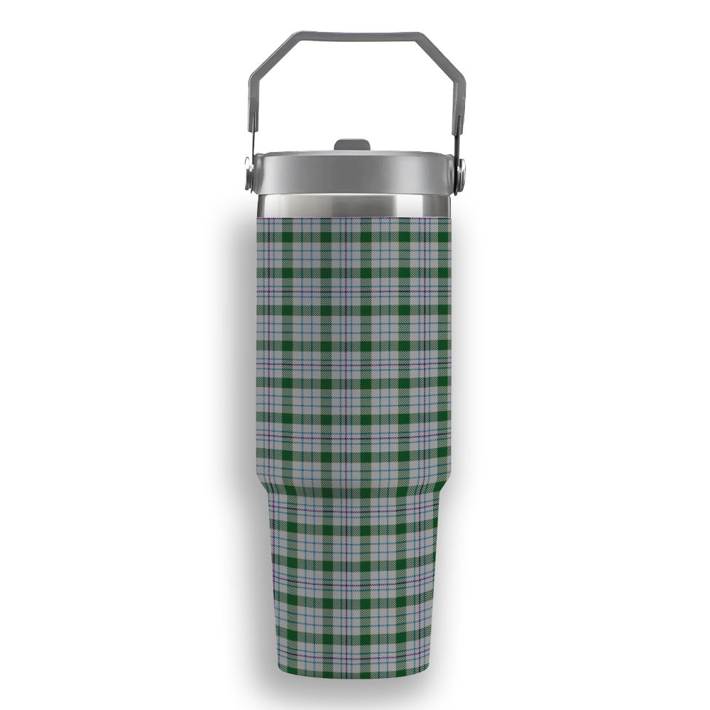 ScotsTee Shop Scottish Milne dress green Tartan Flip Straw Tumbler 20oz 30oz