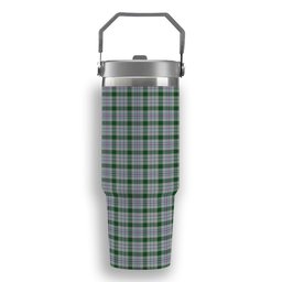 ScotsTee Shop Scottish Milne dress green Tartan Flip Straw Tumbler 20oz 30oz