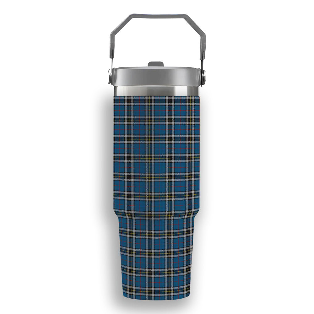 ScotsTee Shop Scottish Thompson Dress Blue Tartan Flip Straw Tumbler 20oz 30oz
