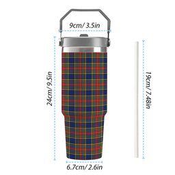 ScotsTee Shop Scottish McBeth Modern Tartan Flip Straw Tumbler 20oz 30oz
