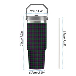 ScotsTee Shop Scottish Wilsons 150 Tartan Flip Straw Tumbler 20oz 30oz