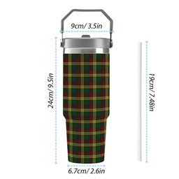 ScotsTee Shop Scottish MacMillan Ancient Tartan Flip Straw Tumbler 20oz 30oz