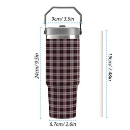 ScotsTee Shop Scottish McPherson Tartan Flip Straw Tumbler 20oz 30oz
