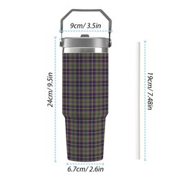 ScotsTee Shop Scottish Taylor Weathered Tartan Flip Straw Tumbler 20oz 30oz