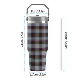 ScotsTee Shop Scottish McDonald Dress Ancient Tartan Flip Straw Tumbler 20oz 30oz