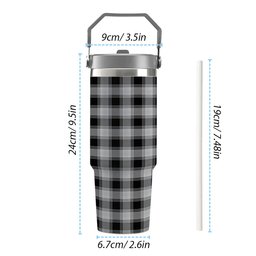 ScotsTee Shop Scottish YinYang Tartan Flip Straw Tumbler 20oz 30oz