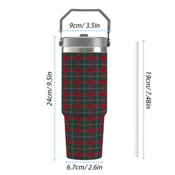 ScotsTee Shop Scottish Strange Modern Tartan Flip Straw Tumbler 20oz 30oz