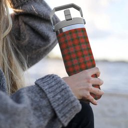 ScotsTee Shop Scottish McPherson Weathered Tartan Flip Straw Tumbler 20oz 30oz