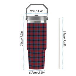 ScotsTee Shop Scottish MacTavish Tartan Flip Straw Tumbler 20oz 30oz
