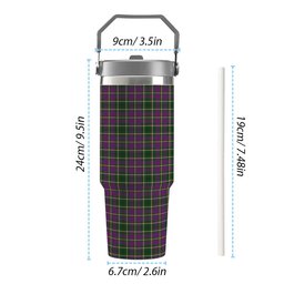 ScotsTee Shop Scottish Taylor Tartan Flip Straw Tumbler 20oz 30oz
