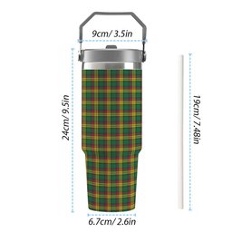 ScotsTee Shop Scottish MacMillan Old Ancient Tartan Flip Straw Tumbler 20oz 30oz