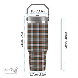 ScotsTee Shop Scottish MacDuff Dress Ancient SC Tartan Flip Straw Tumbler 20oz 30oz