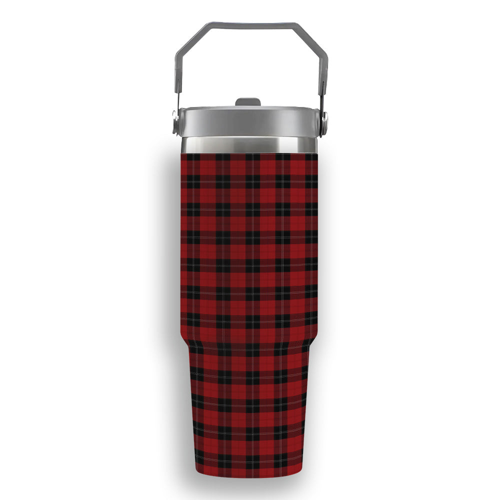 ScotsTee Shop Scottish Ramsay Red Tartan Flip Straw Tumbler 20oz 30oz