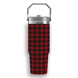 ScotsTee Shop Scottish Ramsay Red Tartan Flip Straw Tumbler 20oz 30oz